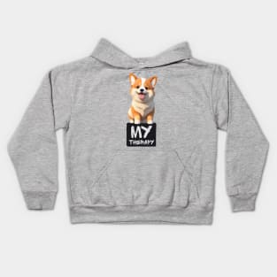 Just My Emotional Support Corgi Kids Hoodie